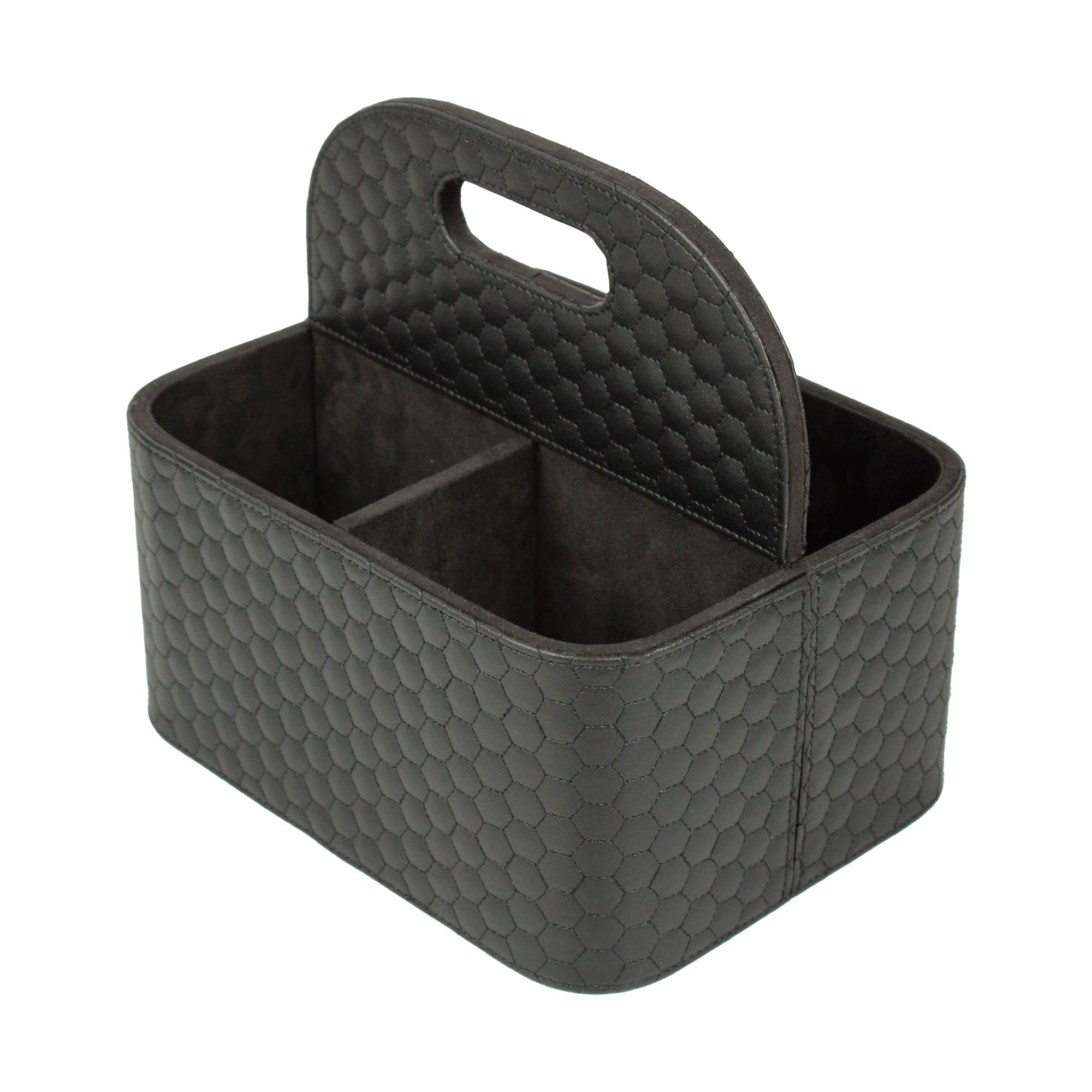 Premium Black Leatherite Desk Organizer